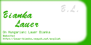 bianka lauer business card